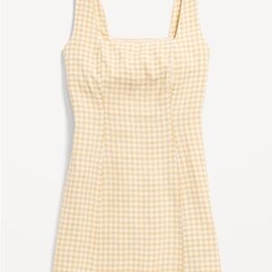Yellow Gingham Sleeveless Dress